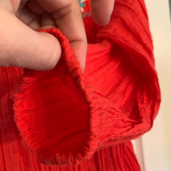 Label, by Five Twelve- Boho Red Embroidered Dress - Picture 6 of 9